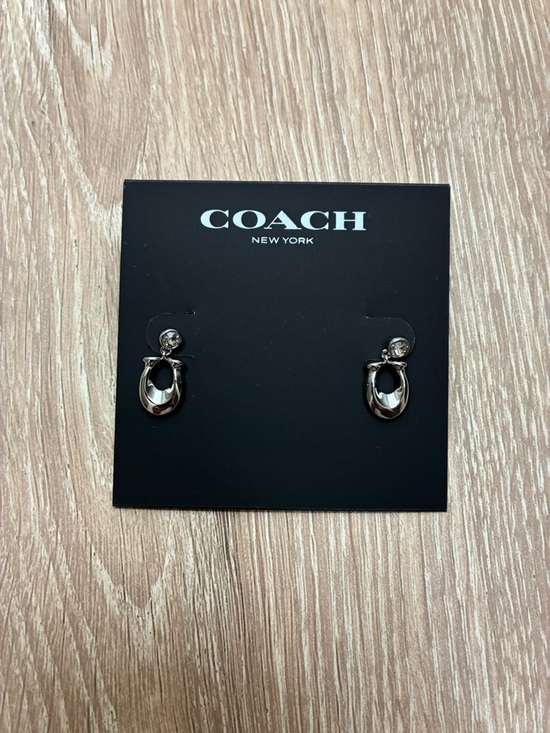 Coach Jewelry - Coach Silver “C” Logo Crystal Earrings